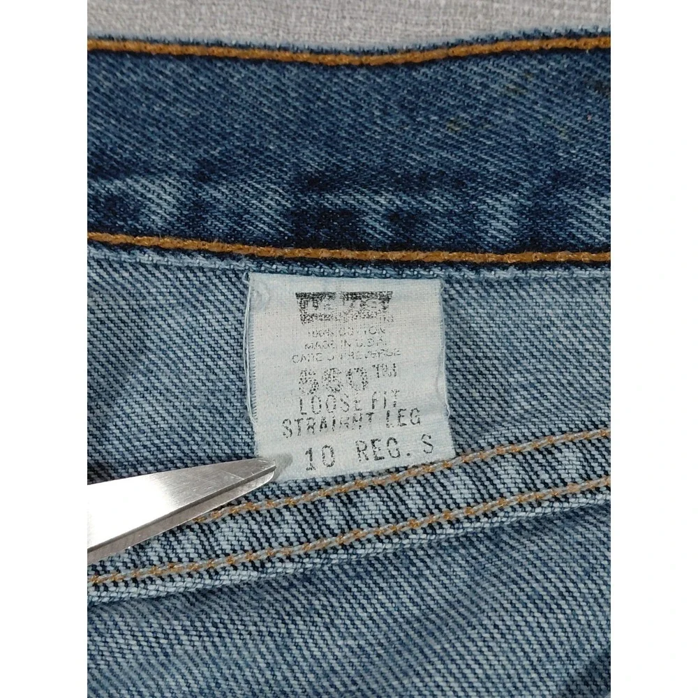 Levi's 560 Loose Fit Straight Leg Jeans Women's 10 Reg S Dark‎ Wash Denim